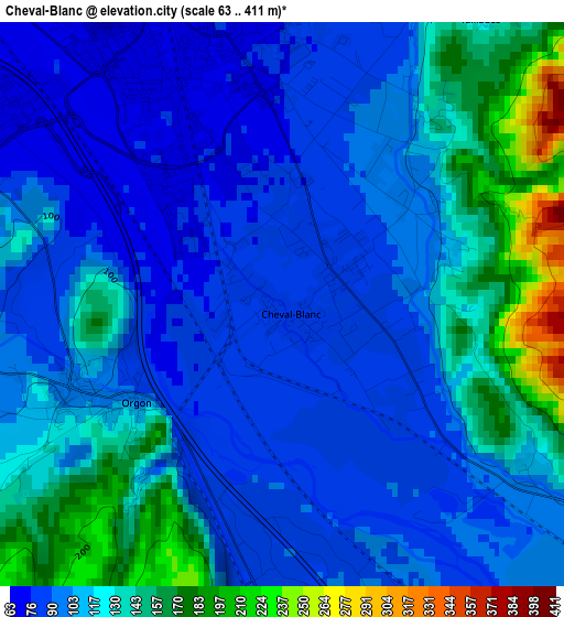 Cheval-Blanc elevation map