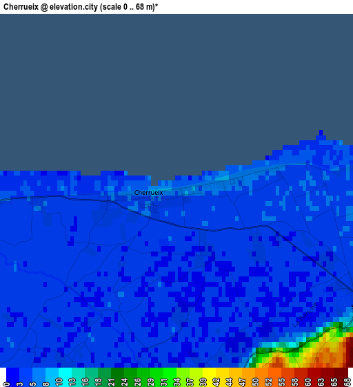 Cherrueix elevation map