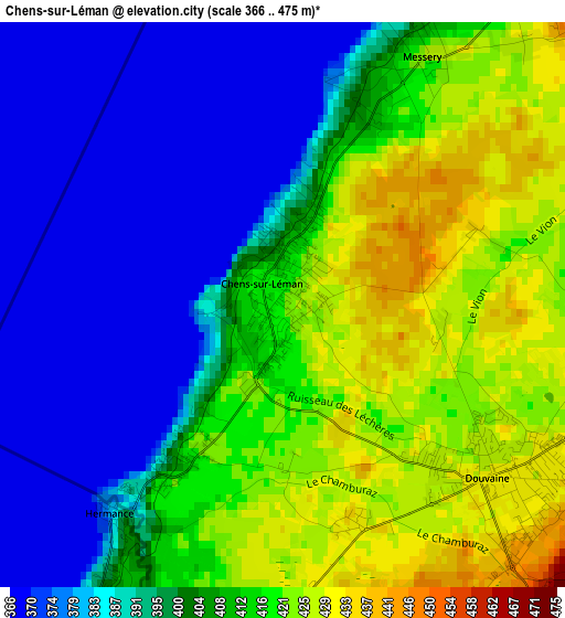 Chens-sur-Léman elevation map