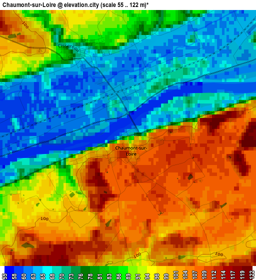 Chaumont-sur-Loire elevation map