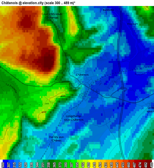 Châtenois elevation map