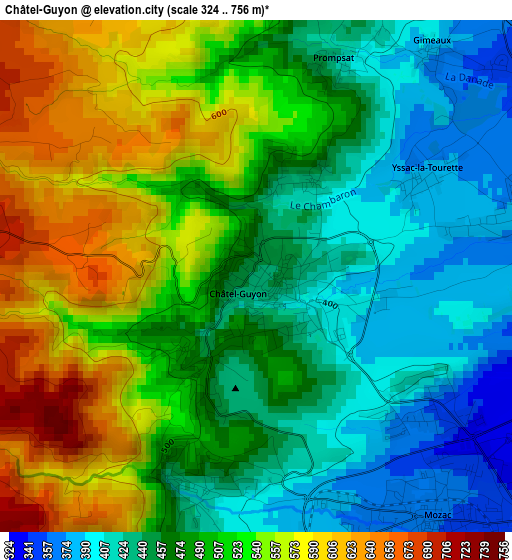 Châtel-Guyon elevation map