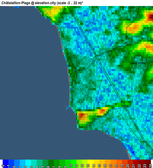 Châtelaillon-Plage elevation map
