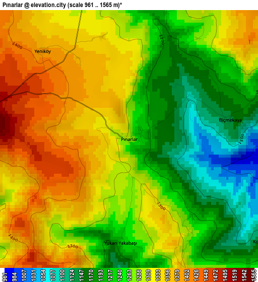 Pınarlar elevation map