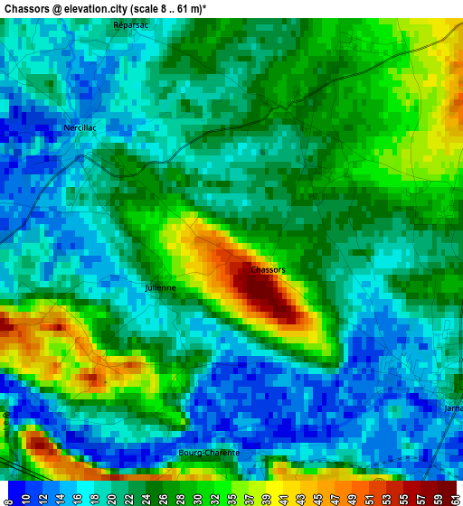 Chassors elevation map