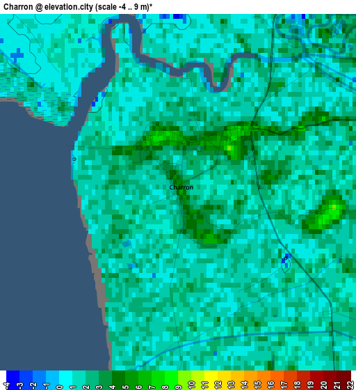 Charron elevation map