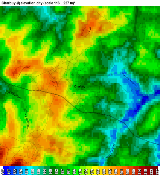 Charbuy elevation map