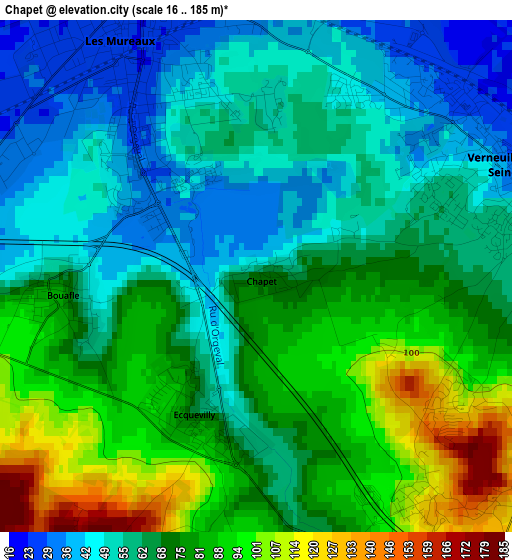 Chapet elevation map