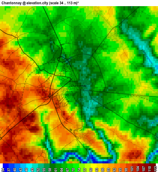 Chantonnay elevation map