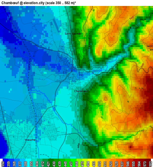 Chambœuf elevation map