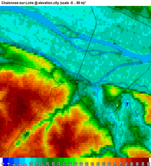 Chalonnes-sur-Loire elevation map