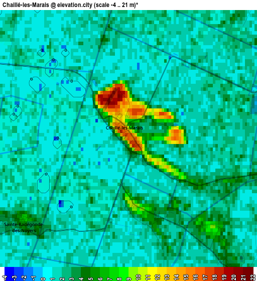 Chaillé-les-Marais elevation map