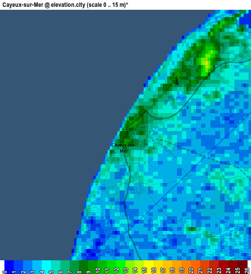 Cayeux-sur-Mer elevation map