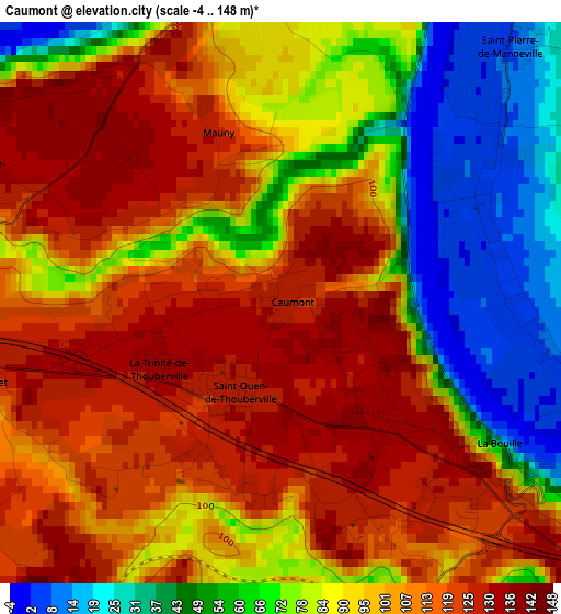 Caumont elevation map