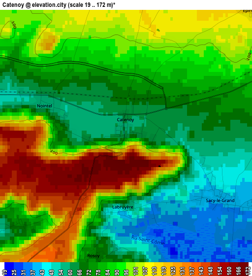 Catenoy elevation map