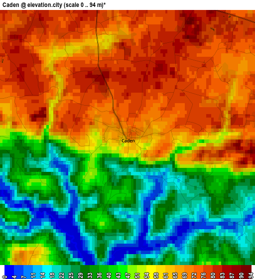 Caden elevation map