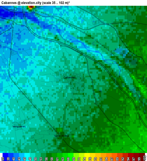 Cabannes elevation map