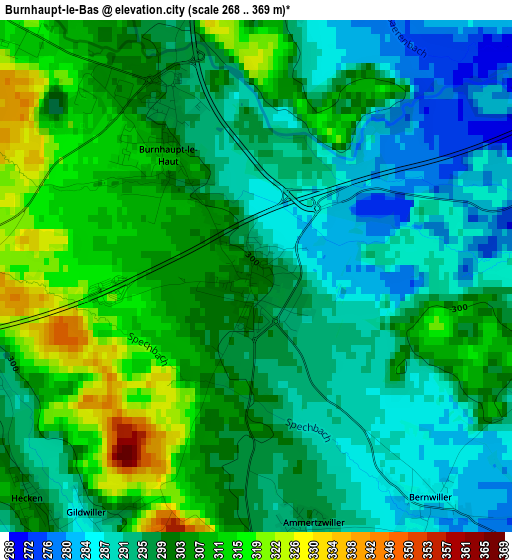 Burnhaupt-le-Bas elevation map