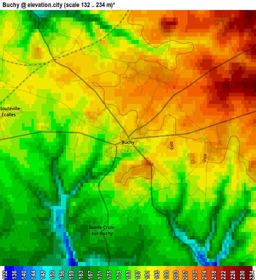 Buchy elevation map