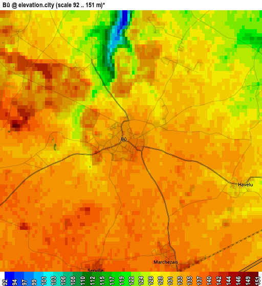 Bû elevation map