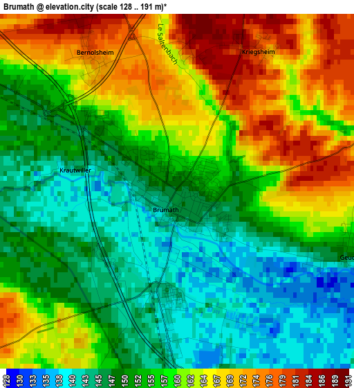 Brumath elevation map