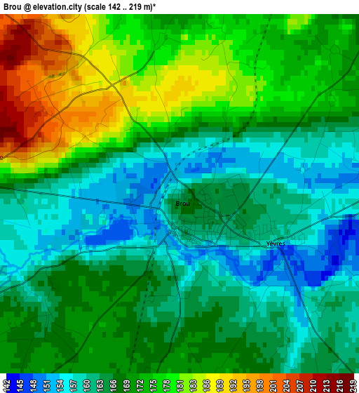 Brou elevation map