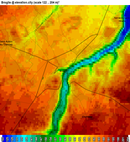 Broglie elevation map