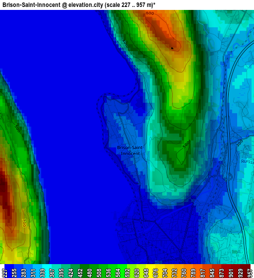 Brison-Saint-Innocent elevation map