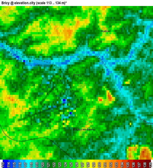 Bricy elevation map