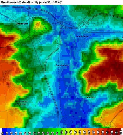 Breuil-le-Vert elevation map