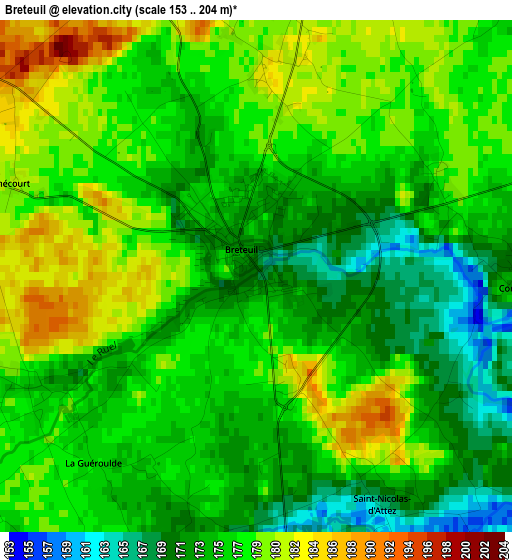 Breteuil elevation map