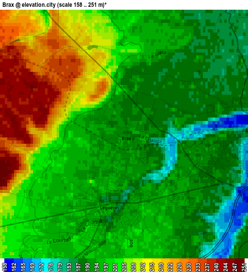 Brax elevation map