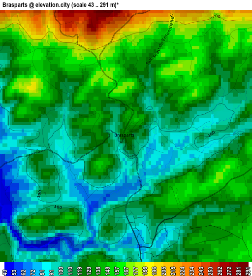 Brasparts elevation map