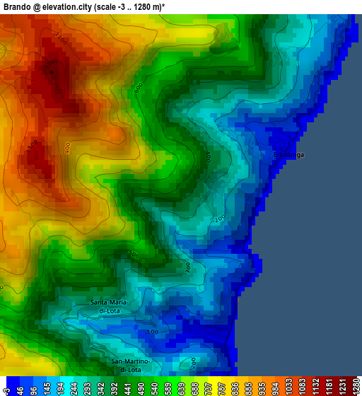 Brando elevation map