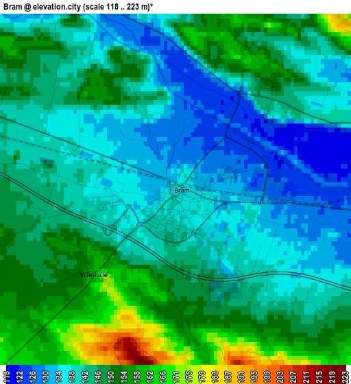 Bram elevation map