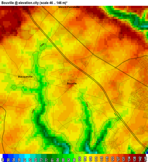 Bouville elevation map