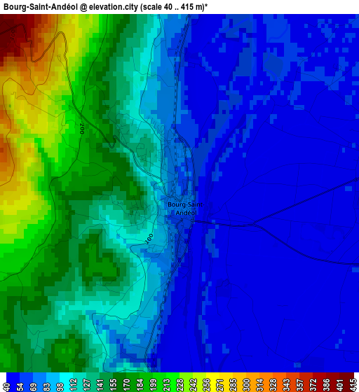 Bourg-Saint-Andéol elevation map