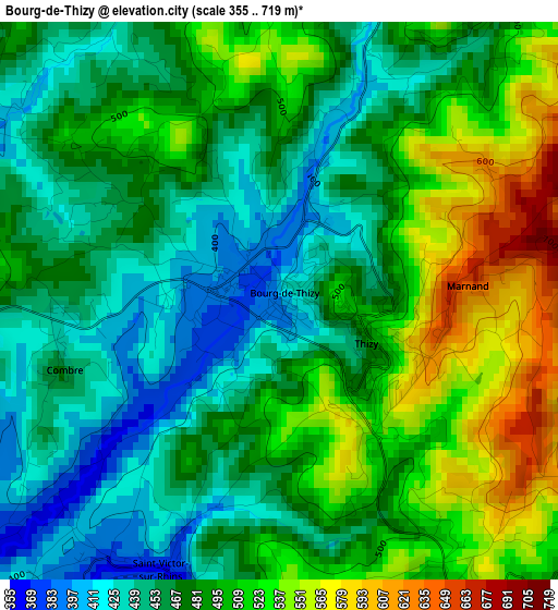 Bourg-de-Thizy elevation map