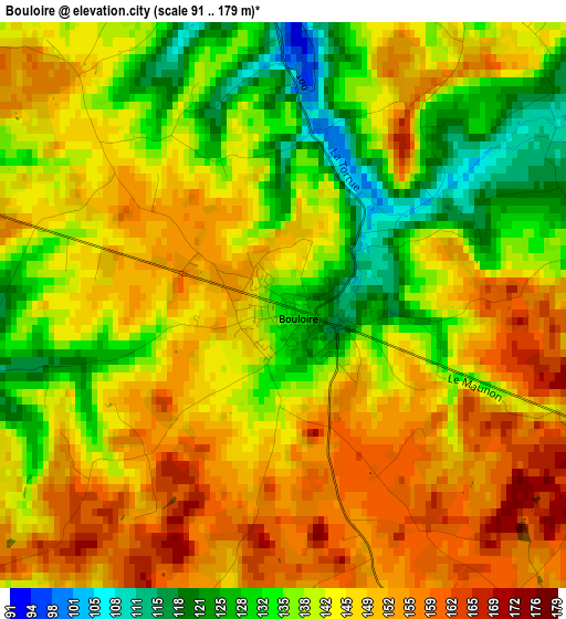 Bouloire elevation map