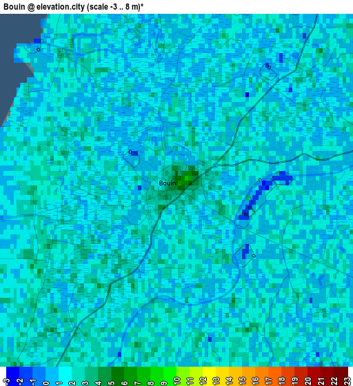 Bouin elevation map