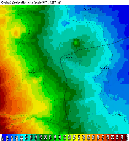 Ovabağ elevation map