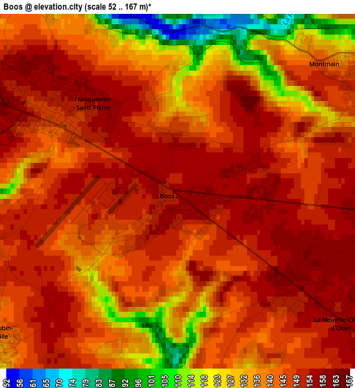 Boos elevation map