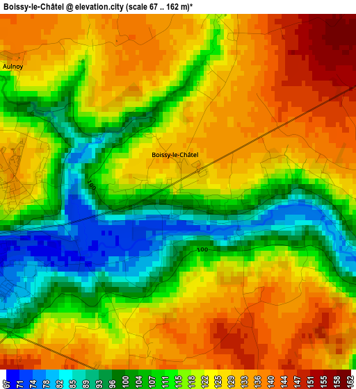 Boissy-le-Châtel elevation map