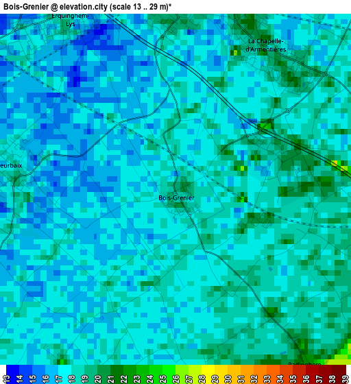 Bois-Grenier elevation map