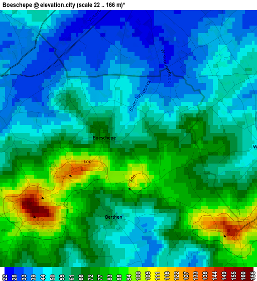 Boeschepe elevation map