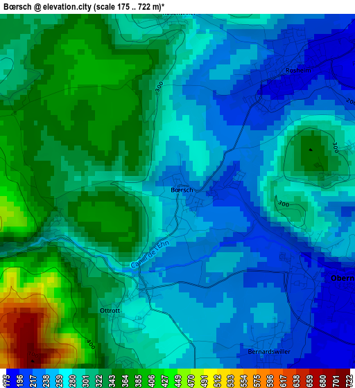 Bœrsch elevation map