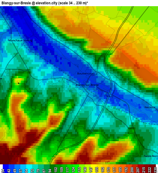 Blangy-sur-Bresle elevation map