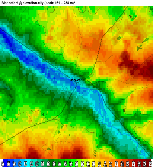 Blancafort elevation map