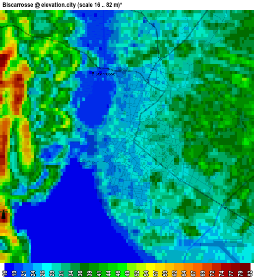 Biscarrosse elevation map