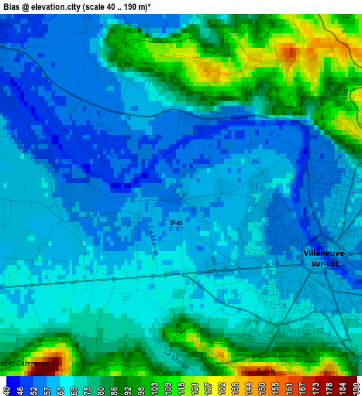 Bias elevation map